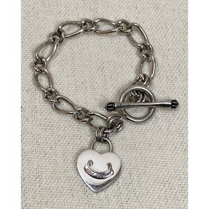 Y2K Juicy Couture Silver Heart charm Bracelet